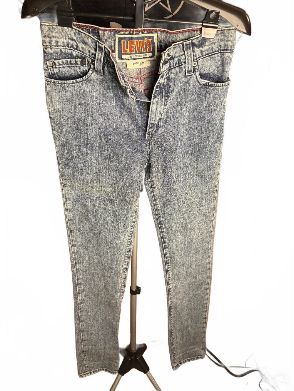 Levis Vintage Acid Wash super Skinny Jeans 510 sz 32 x 34 stonewash y2k